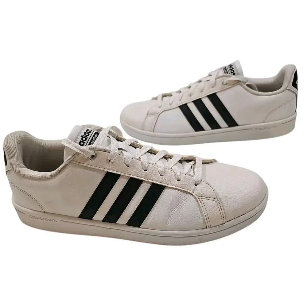 Adidas ~Men's Size 12~ Cloudfoam Neo White Black - AW4294-